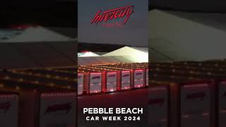 Epic Drone View of Intercity Lines Enclosed Car Carriers at Pebble Beach Car Week 2024 [upl. by Jena]