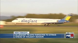 Allegiant pilots threaten to strike ahead of holiday season [upl. by Kwei731]