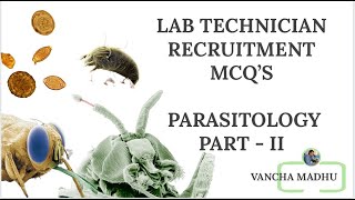 MHSRB TELANGANA LAB TECHNICIAN RECRUITMENT MCQS PARASITOLOGY MCQS [upl. by Bensky]