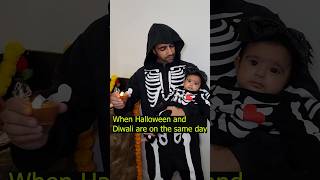 When Halloween and Diwali are on the Same Day shorts funny viral [upl. by Ecnarrat373]