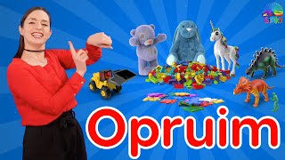 Opruim Liedjie  Afrikaanse Liedjies vir Kinders  Opvoedkundige Videos vir Kleuters [upl. by Zavala744]