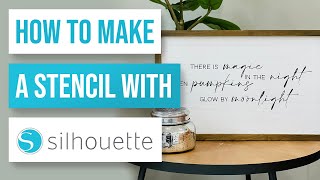 😊 How to Make a Stencil With Silhouette [upl. by Eislehc]