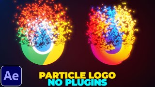 Particle Logo Animation Without Plugins  After Effects Tutorial  No Plugins [upl. by Eisiam]