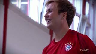 Fitnesstest mit Mario Götze Manuel Neuer und Douglas Costa [upl. by Anneis]