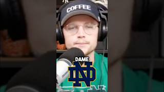 A Freudian slip from a Notre Dame fan notredame collegefootballl podcast shorts [upl. by Nalim135]