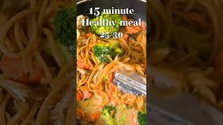 🍝15Min ONEPAN SALMON CREAM PASTA🥦 healthyrecipe diet pastarecipe [upl. by Tnomal]