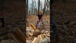 🪓Chopping Rotten Wood axe logsplitter shorts fun diy homestead trending outdoors rurallife [upl. by Assilram]