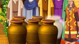 Jesus Turns Water into Wine In The Wedding At Cana  Bible Cartoon stories for kids in English [upl. by Scandura]