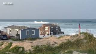 VIDEO Sea swallows beach home in North Carolina Outer Banks [upl. by Guillema]