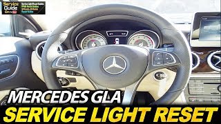 Mercedes GLA  Service Light Reset  ASSYST PLUS [upl. by Ynnob]