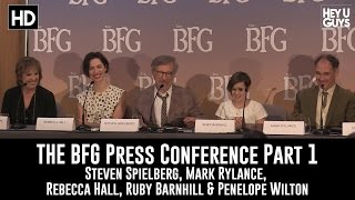 The BFG Press Conference Part 1  Steven Spielberg Mark Rylance Ruby Barnhill Rebecca Hall [upl. by Alrzc987]