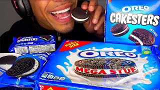 OREO ICE CREAM PARTY MUKBANG CAKESTERSMEGASTUFBARS CONES BIG BITES EATING SOUNDS [upl. by Arved]