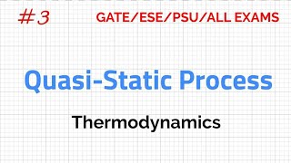 Quasi static process l thermodynamics l GATE PSU All EXAMS [upl. by Yssor]