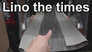 Vlog 14 Fitting vinyl flooring to my campervan and trying to make wooden cabinets [upl. by Derfiniw]