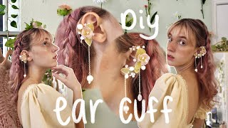 DIY Fairy Ear Cuff🧚✨  No Piercings Needed  Bead And Wire Jewelry Making [upl. by Arramahs]