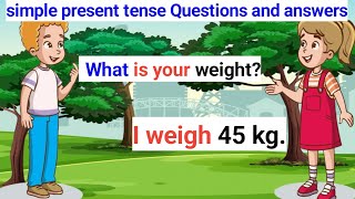 English speaking practice for beginners present tense questions and answers [upl. by Aivart732]