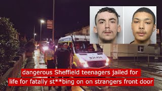 dangerous Sheffield teenagers jailed for life for fatally stbing teenager on strangers front doors [upl. by Capp]