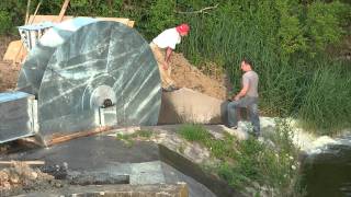 VízkerékMicro Hydro generator 50kw Bonyhád 36202243259 Water Wheel [upl. by Iow]