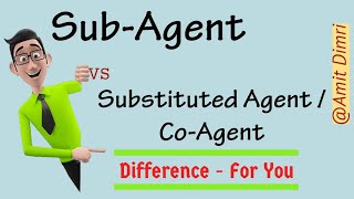 Difference between SubAgent and Substituted Agent CoAgent soldu ignou bcom lawnotes [upl. by Alyel847]