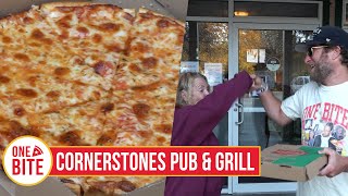 Barstool Pizza Review  Cornerstones Pub amp Grill Carver MA presented by Morgan amp Morgan [upl. by Lucas]