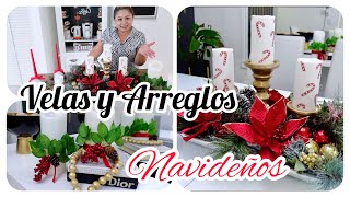 COMO DECORAR TUS VELAS PARA NAVIDAD 🕯️🎄 VELAS NAVIDEÑAS PARA CENTROS DE MESA [upl. by Atimad907]