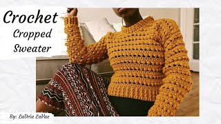 Crochet Crop Top Sweater [upl. by Tecil]