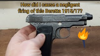 Beretta 1915 1917 765mm handgun diagnosis for unintentional discharge [upl. by Asserrac]