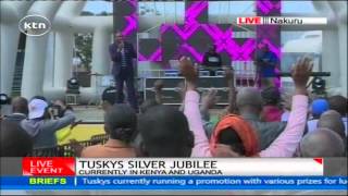 Renown Tanzanian gospel singer Solomon Mkubwa perform during Tuskys Silver Jubilee Celebrations [upl. by Sutherlan]