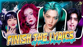 FINISH THE LYRICS OF THESE KPOP SONGS IN 5 SECONDS🎤🎮🎼 KPOP GAME [upl. by Nebur684]