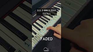 Faded  Piano Tutorial สอนเล่นเปียโน Piano Cover By PianoIS สอนเปียโน piano pianomusic [upl. by Wehner]