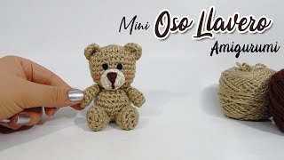 MINI OSO TEJIDO A CROCHET  Llavero amigurumi TUTORIAL PASO A PASO [upl. by Snilloc636]