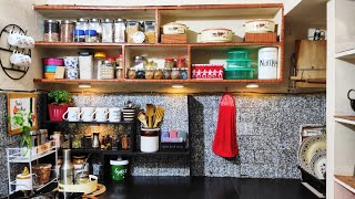 Small Kitchen Makeover On a Budget  Non Modular Kitchen organisation  Kitchen Decoration Ideas [upl. by Perkin]