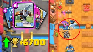 COMO JUGAR BALLESTA TESLA 29 así se defiende EN 6700 COPAS  Clash Royale [upl. by Reivaxe]