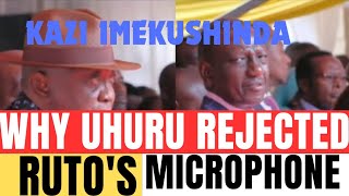 CRITICAL Moment UHURU Refused To USE RUTO amp KINDIKIS MicrophoneWHAT HAPPENED [upl. by Kcin217]