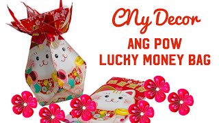 Easy Ang pow Lucky Money Bag Origami  DIY Chinese New Year Red Packet Lantern  CNY 2024 [upl. by Essa484]