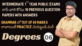 Topic 40what are the examples of degrees Practice of previous question papers with answers [upl. by Enirual]