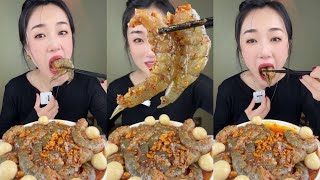 Shrimp in spicy sauce mukbang food cooking [upl. by Annahsirhc]