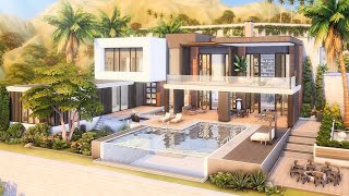 Luxury Modern Family Mansion  SIMS 4 Stop Motion Build  No CC [upl. by Ytoc]