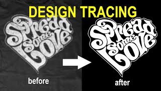 HOW TO TRACE OLD DESIGN FOR TSHIRT PRINTING [upl. by Eelimaj]