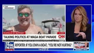 Gutfeld Trump boater schools CNN reporters tail [upl. by Victorie672]