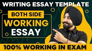 PTE writing essay template both side working PTE writing essay best tips  Gurwinder Sir [upl. by Wheeler]