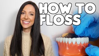 How To Properly Floss Teeth Dental Hygienist Explains [upl. by Adnilg]