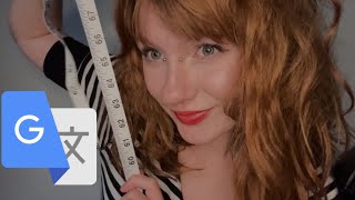 asmr 📝 🌎 girl with broken english designs you a dress  soft spoken rp  heavy accent  measuring [upl. by Olvan612]