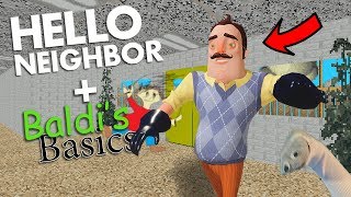 The Neighbor Becomes Baldi From Baldi’s Basics  Hello Neighbor  Baldi’s Basics Mods [upl. by Dede]