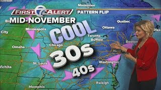 Autumns 7 First Alert Forecast for November 4th 7 Eyewitness News at Noon [upl. by Htidra]