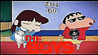 Shin Chan thug life moments in hindi Shin chan Sigma 🗿 moments in hindi shinchan theboys part 20 [upl. by Dibb706]