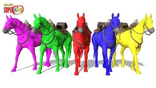 Learn Colors With Horses  ChuChu Super Kids [upl. by Daphene]