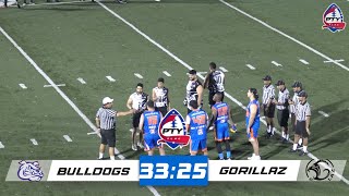 PTYFLAG Football Men SEMIFINAL 2023 Bulldogs vs Gorillaz 4K [upl. by Attelocin]