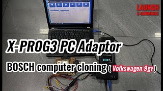 LAUNCH X431 XPROG3 PC Adaptor  BOSCH Computer cloning Volkswagen 9gv [upl. by Oberheim]