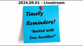 Livestream  20240901  Sunday  First Christian Kendallville Indiana [upl. by Haidabej]